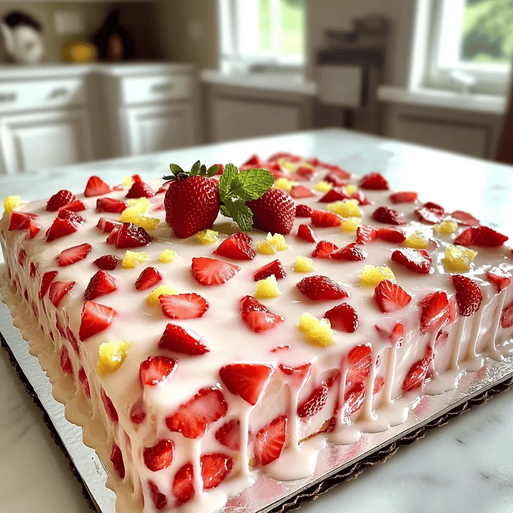 Strawberry Lemonade Sheet Cake Fresh and Flavorful Treat