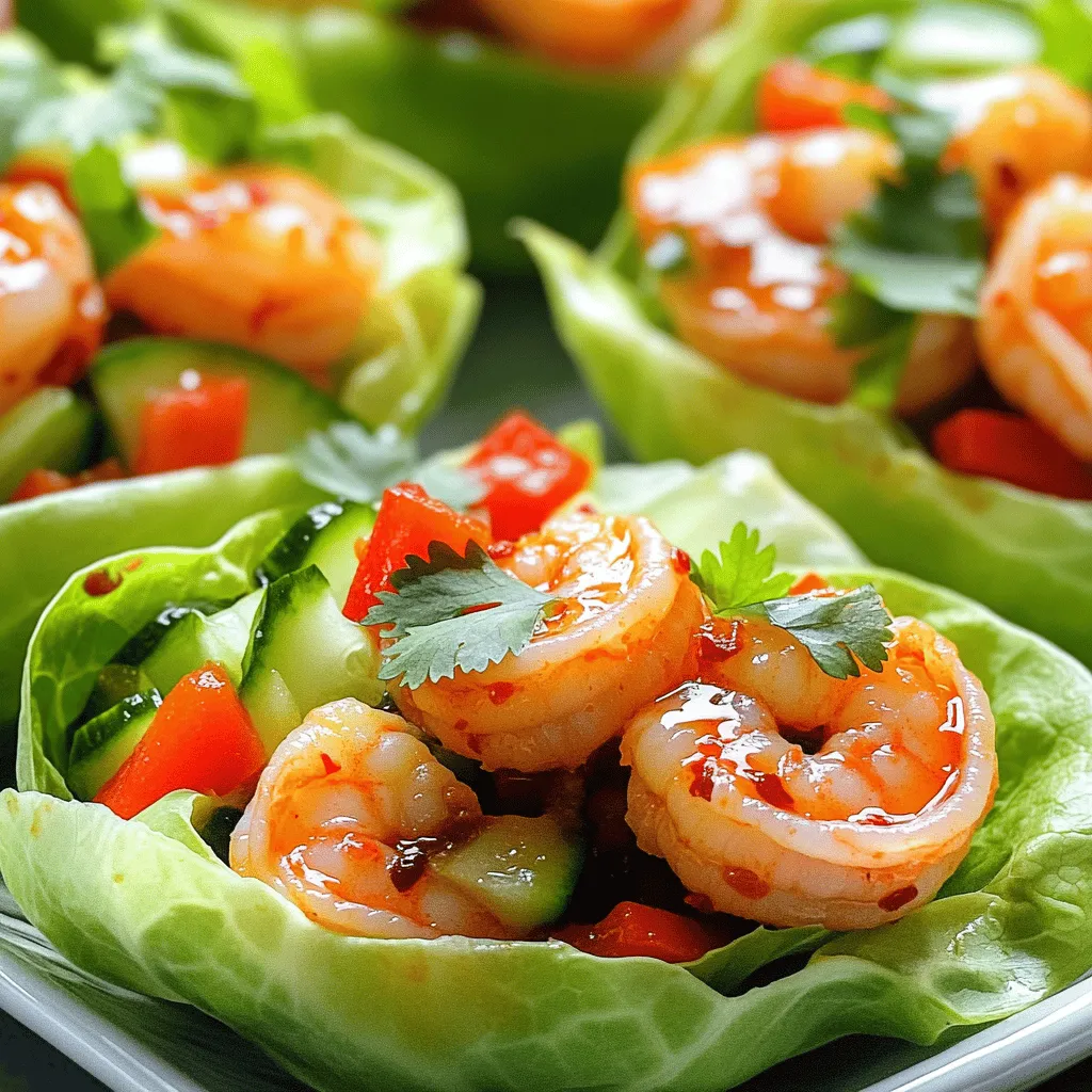 Savory Sweet Chili Garlic Shrimp Lettuce Cups Delight