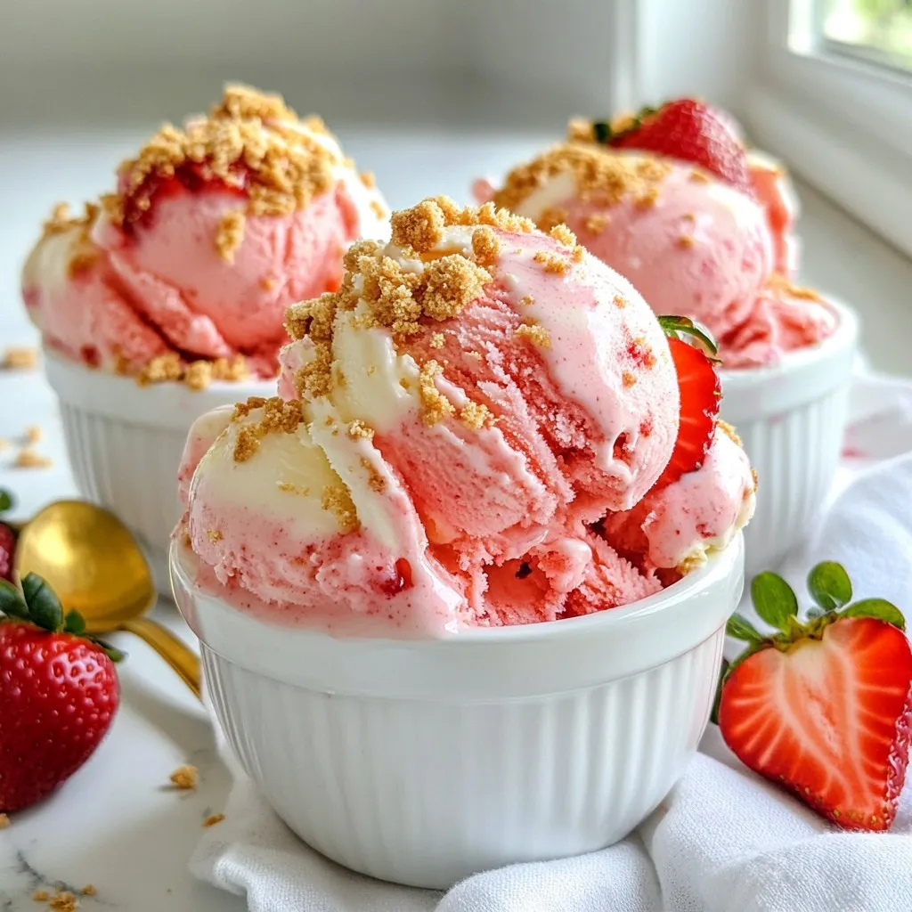 Strawberry Cheesecake Ice Cream Delightful Frozen Treat
