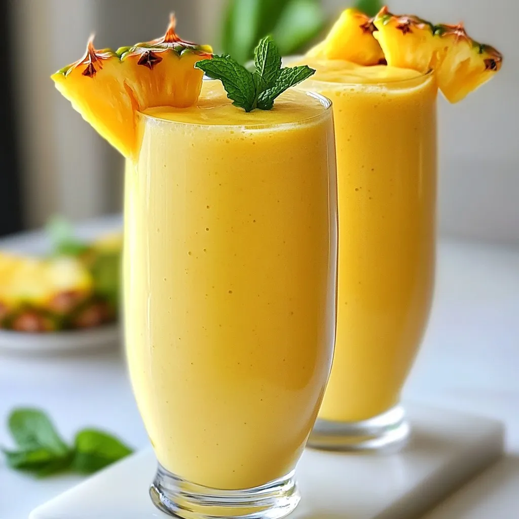 Mango Pineapple Smoothie Refreshing and Nutritious Drink