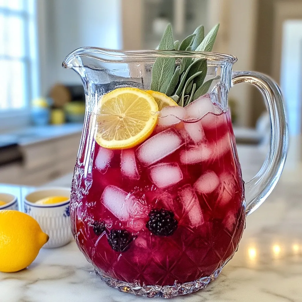 Invigorating Blackberry Sage Lemonade Refreshing Drink
