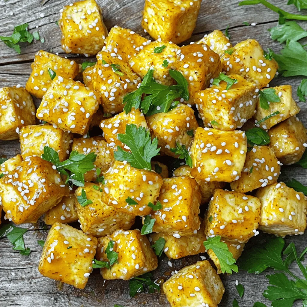 Air Fryer Honey Mustard Tofu Bites Flavorful Snack