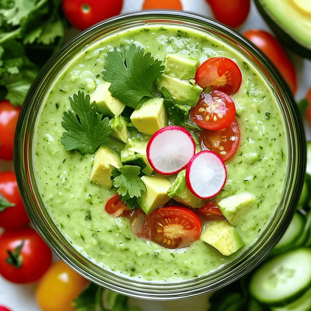 Cucumber Avocado Gazpacho Fresh and Healthy Recipe