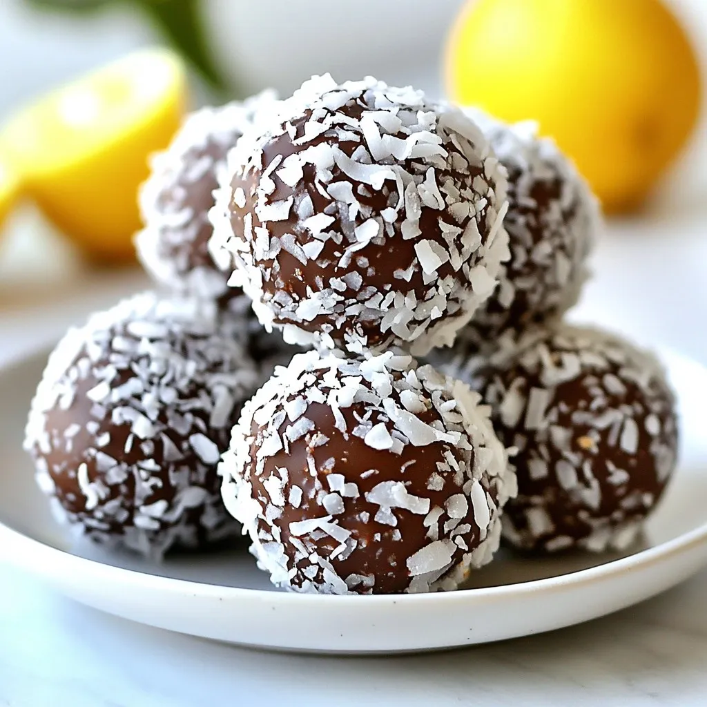 Chocolate Coconut Snowball Truffles Sweet and Easy Treat