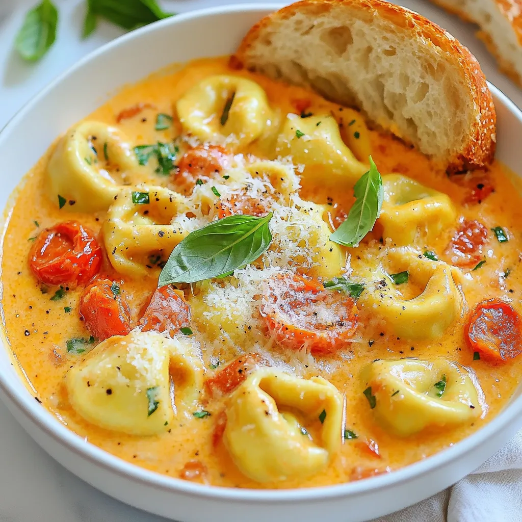 Creamy Tomato Basil Tortellini Delightful Dinner Option
