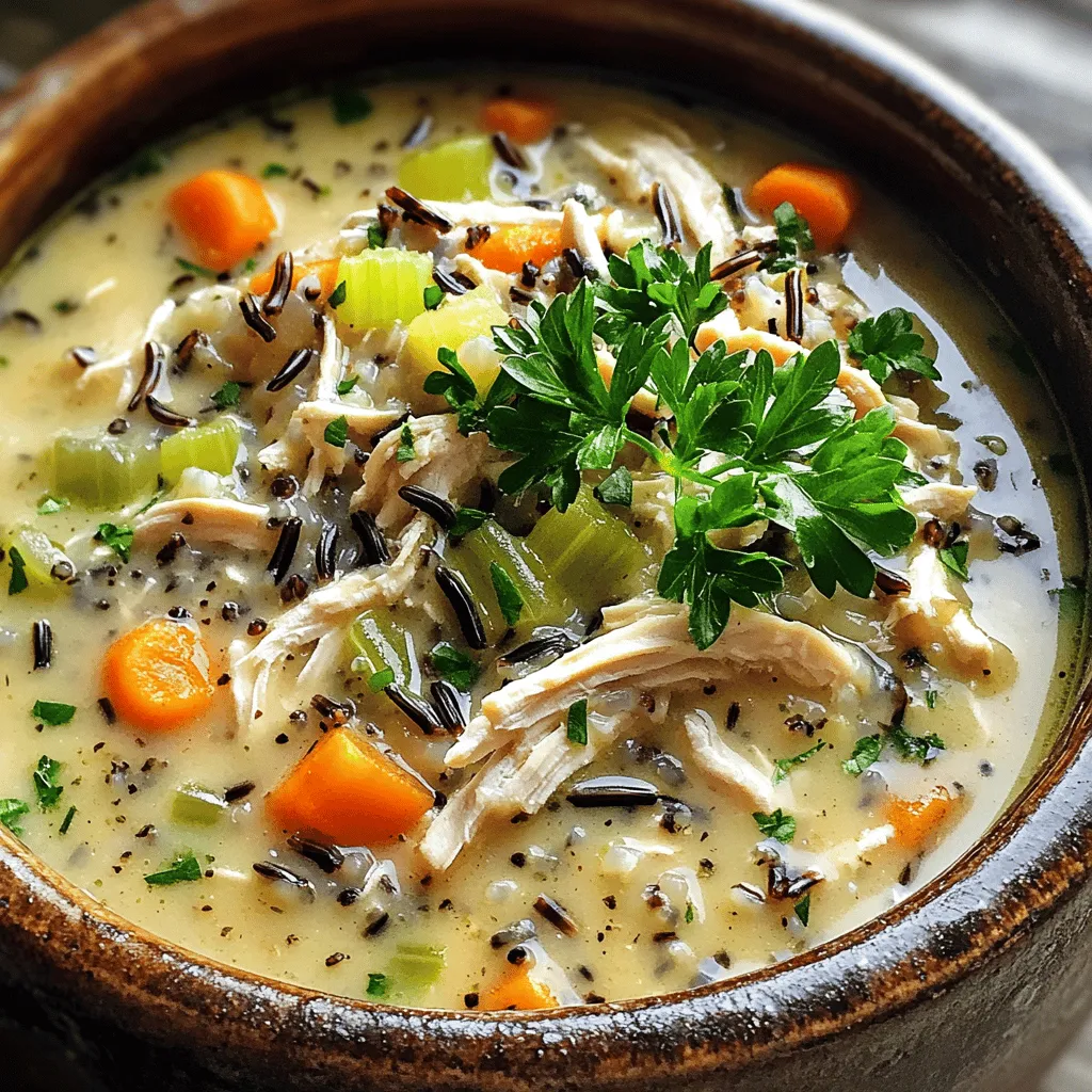 Slow Cooker Chicken &#038; Wild Rice Soup Delight