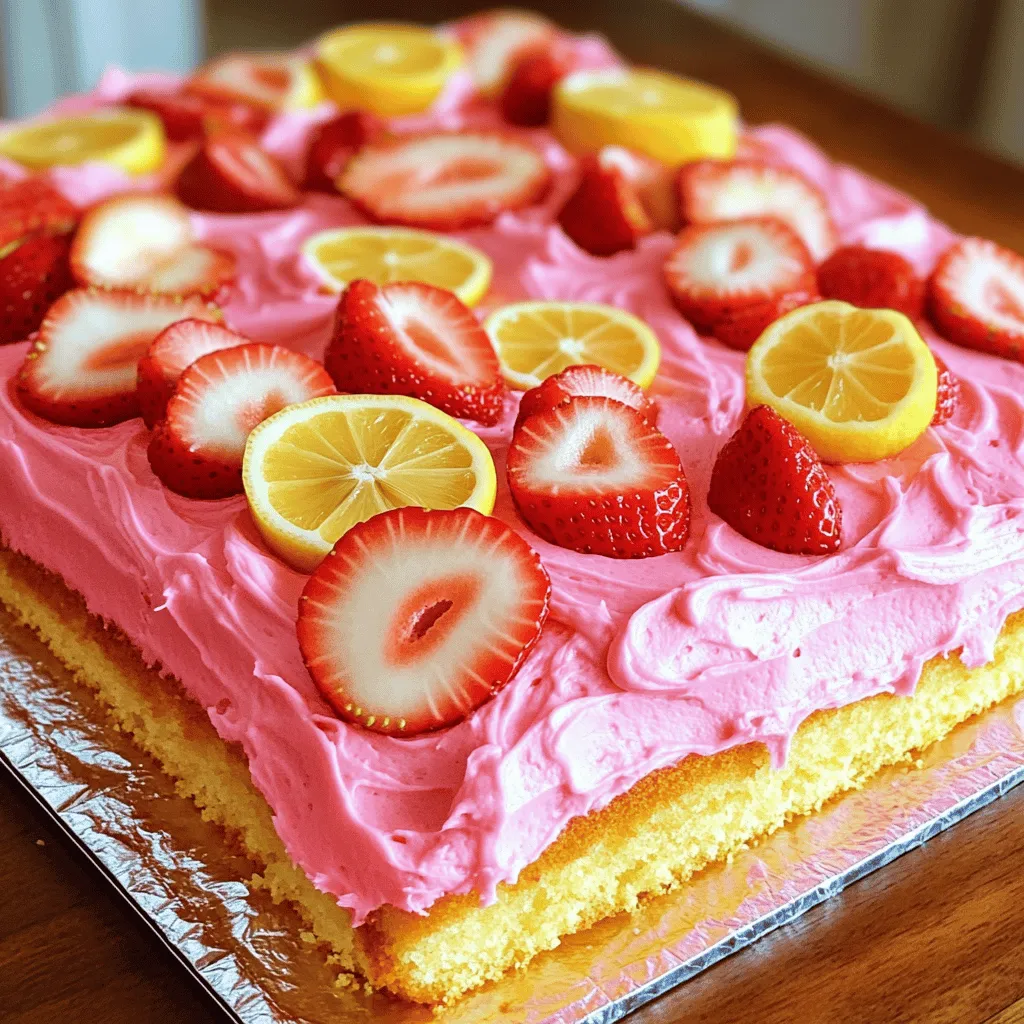 Strawberry Lemonade Sheet Cake Flavorful Delight Recipe
