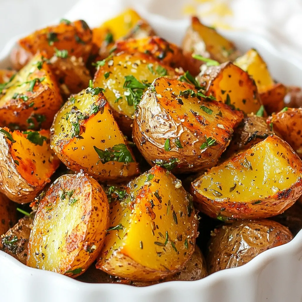 Garlic Herb Roasted Red Potatoes Crispy and Flavorful
