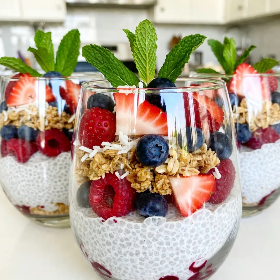 Berry Coconut Chia Parfait Healthy and Tasty Treat