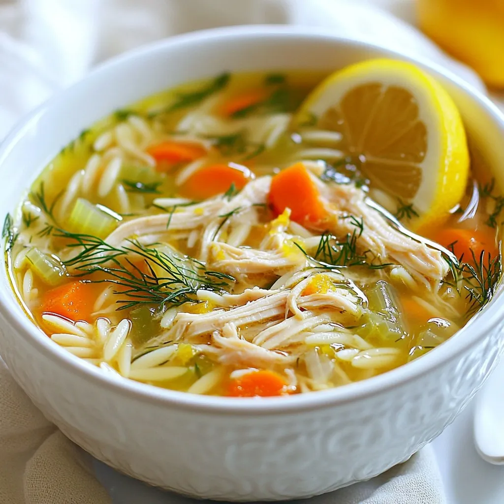 Greek Lemon Chicken Soup Avgolemono Delicious Recipe