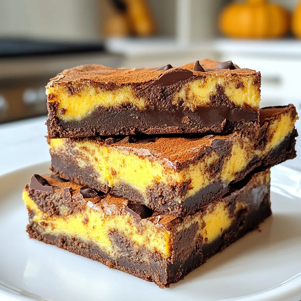 Pumpkin Cheesecake Swirl Brownies Irresistible Delight