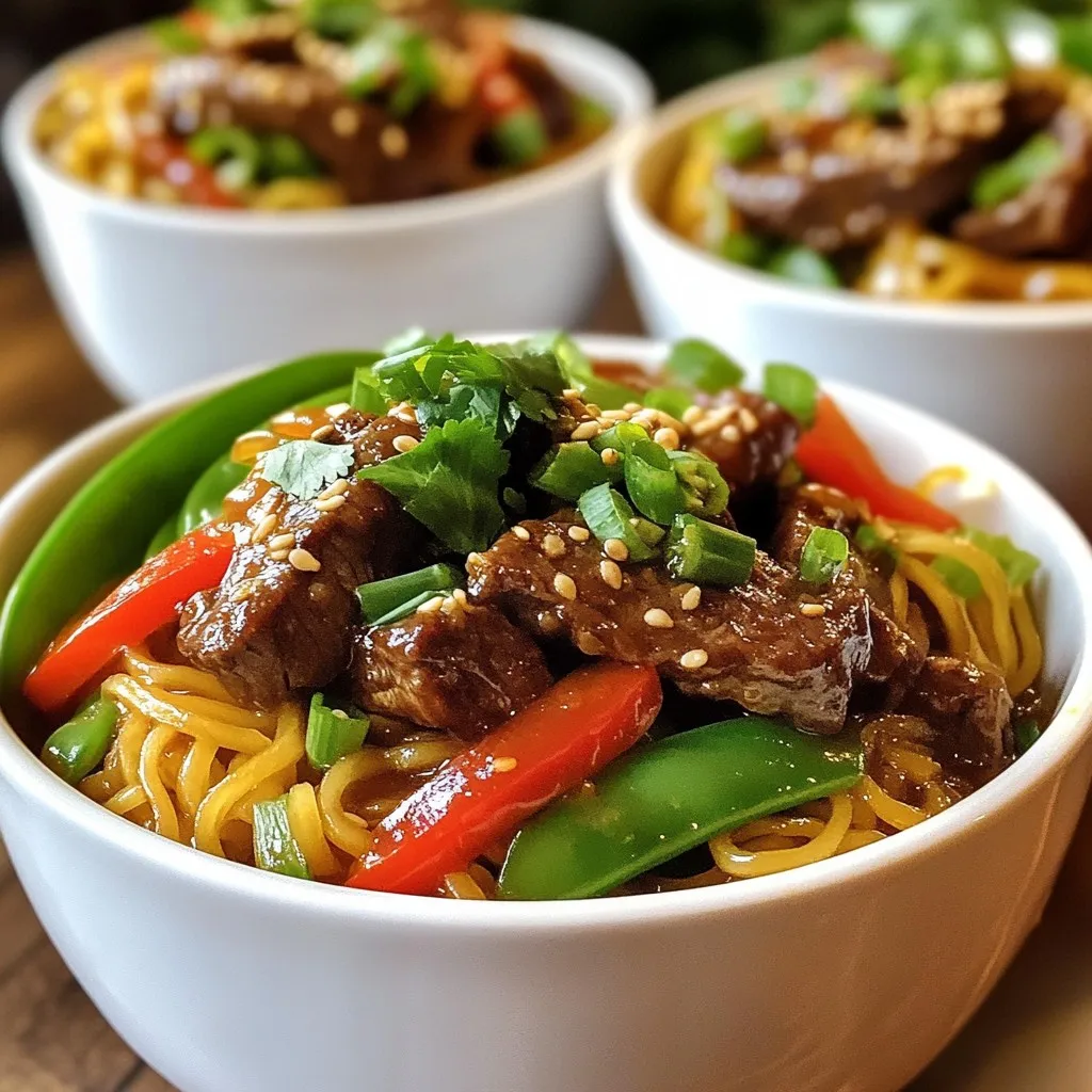Sticky Beef Noodles Rich Flavor in Every Bite