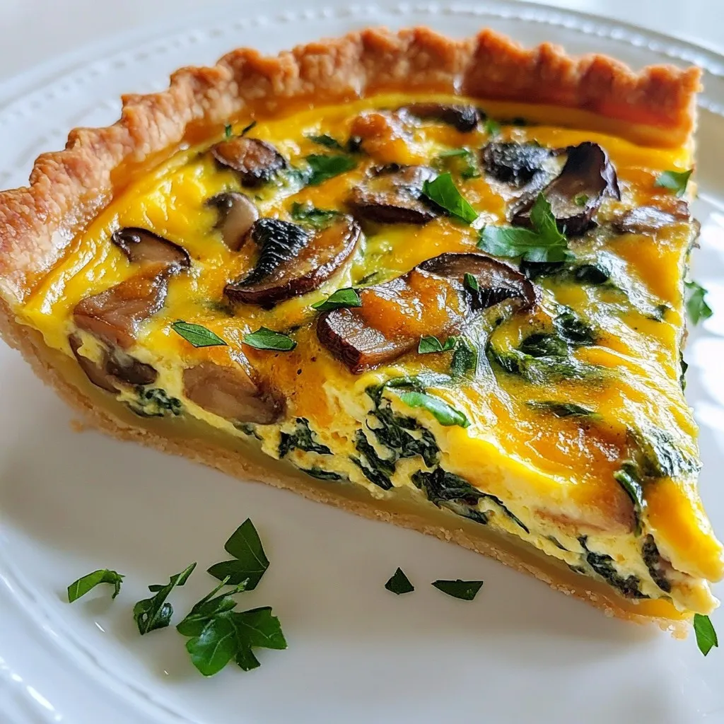 Savory Spinach Mushroom Quiche Easy Meal Option