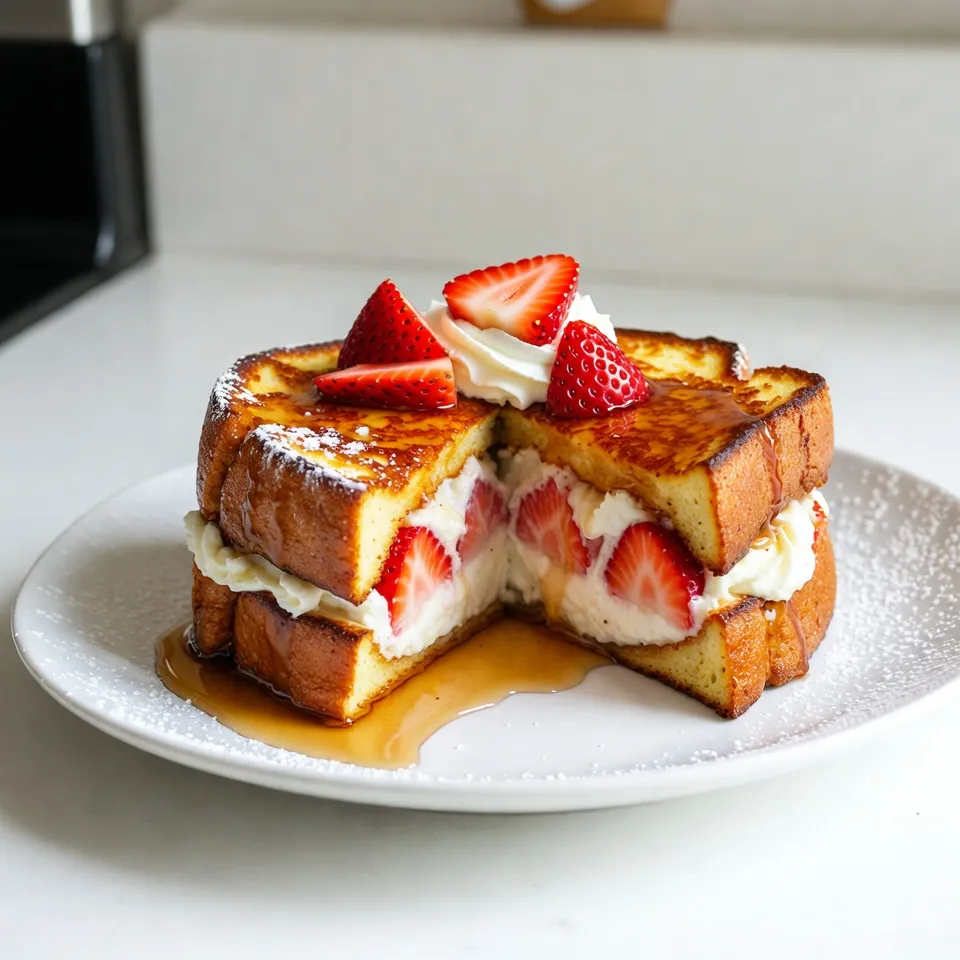 Strawberry Cheesecake Stuffed French Toast Delight