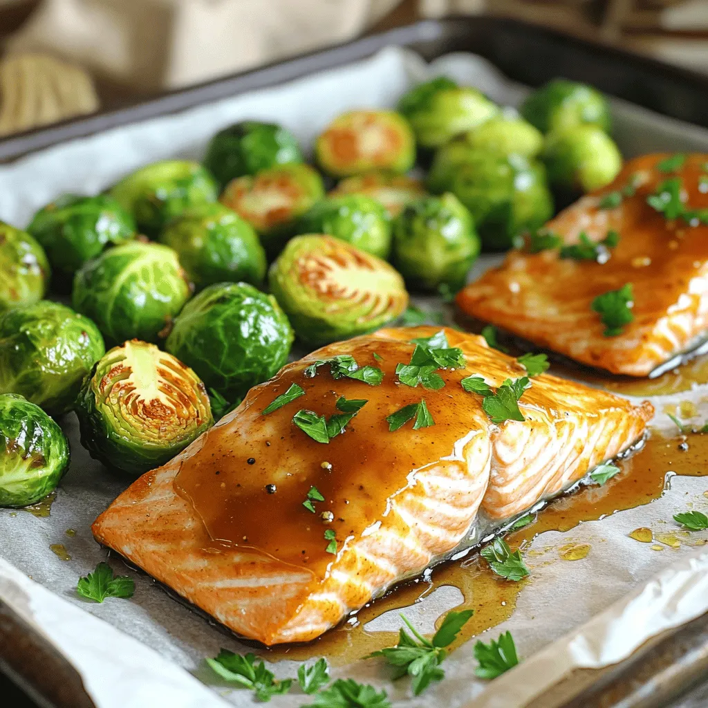 Maple Glazed Salmon with Brussels Sprouts Delight