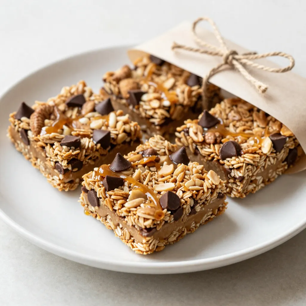 Peanut Butter Chocolate Chip Granola Bars Delightful Treat