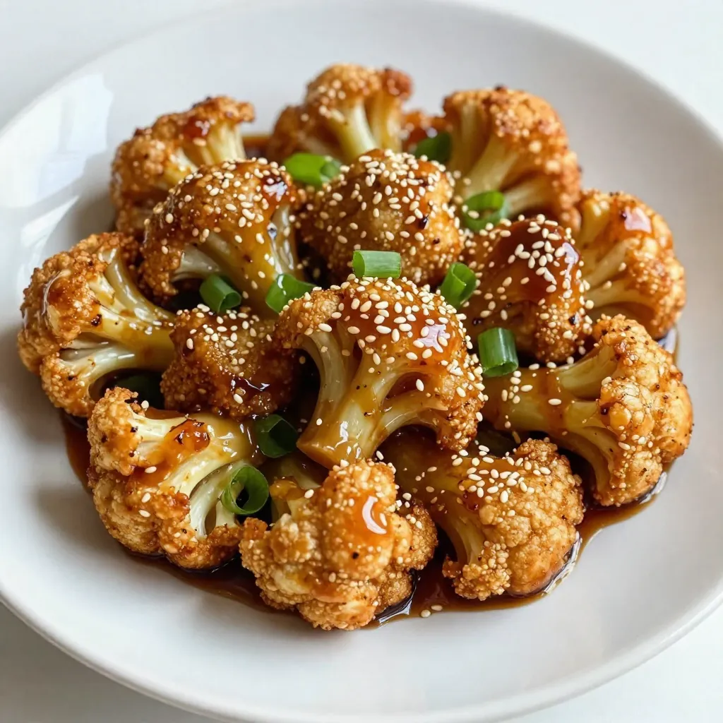 Sticky Sesame Cauliflower Irresistible Flavor Delight