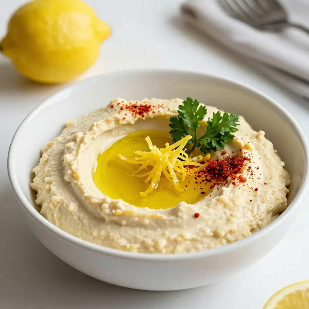 Lemon Garlic Hummus Simple and Flavorful Dip Recipe