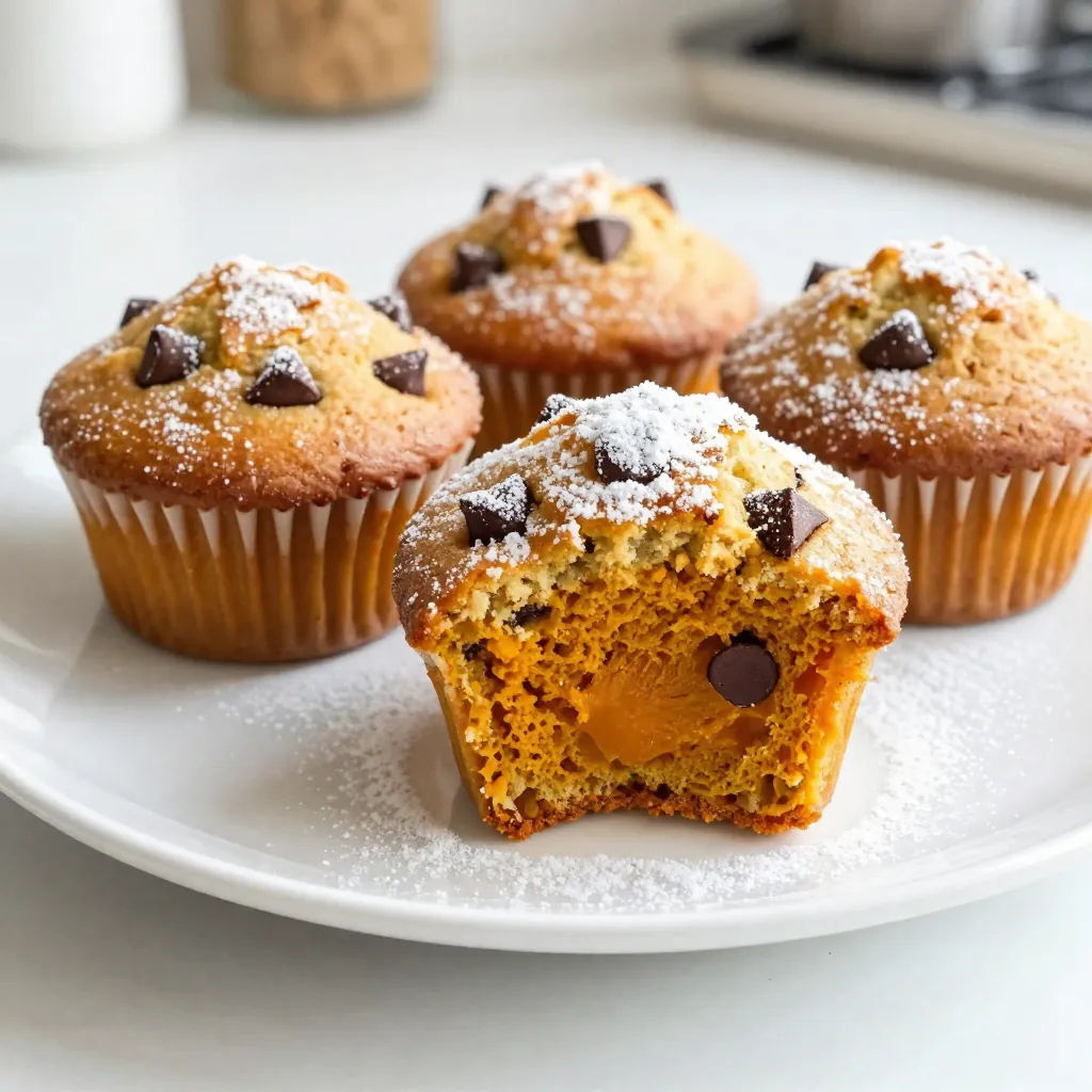 Chocolate Chip Pumpkin Muffins Tasty Fall Treat