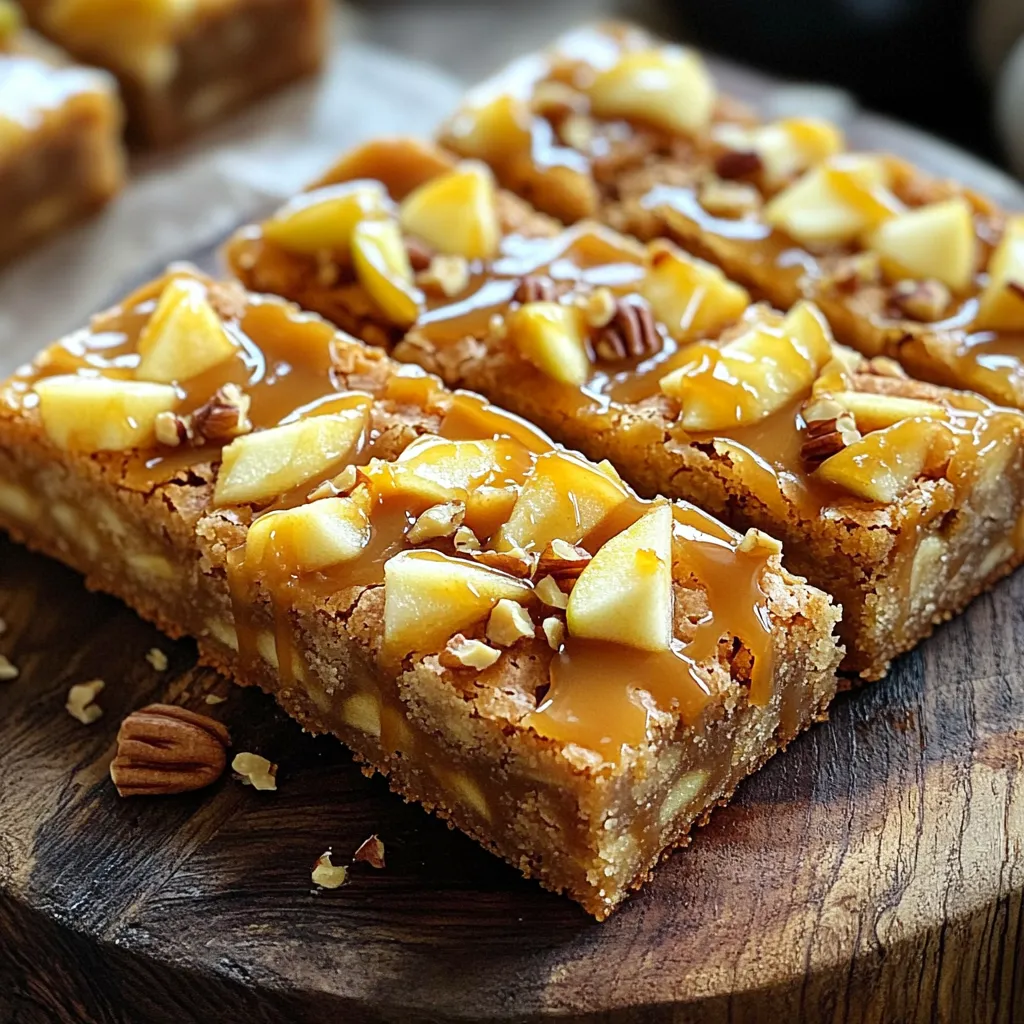 Caramel Apple Blondies with Maple Glaze Delight