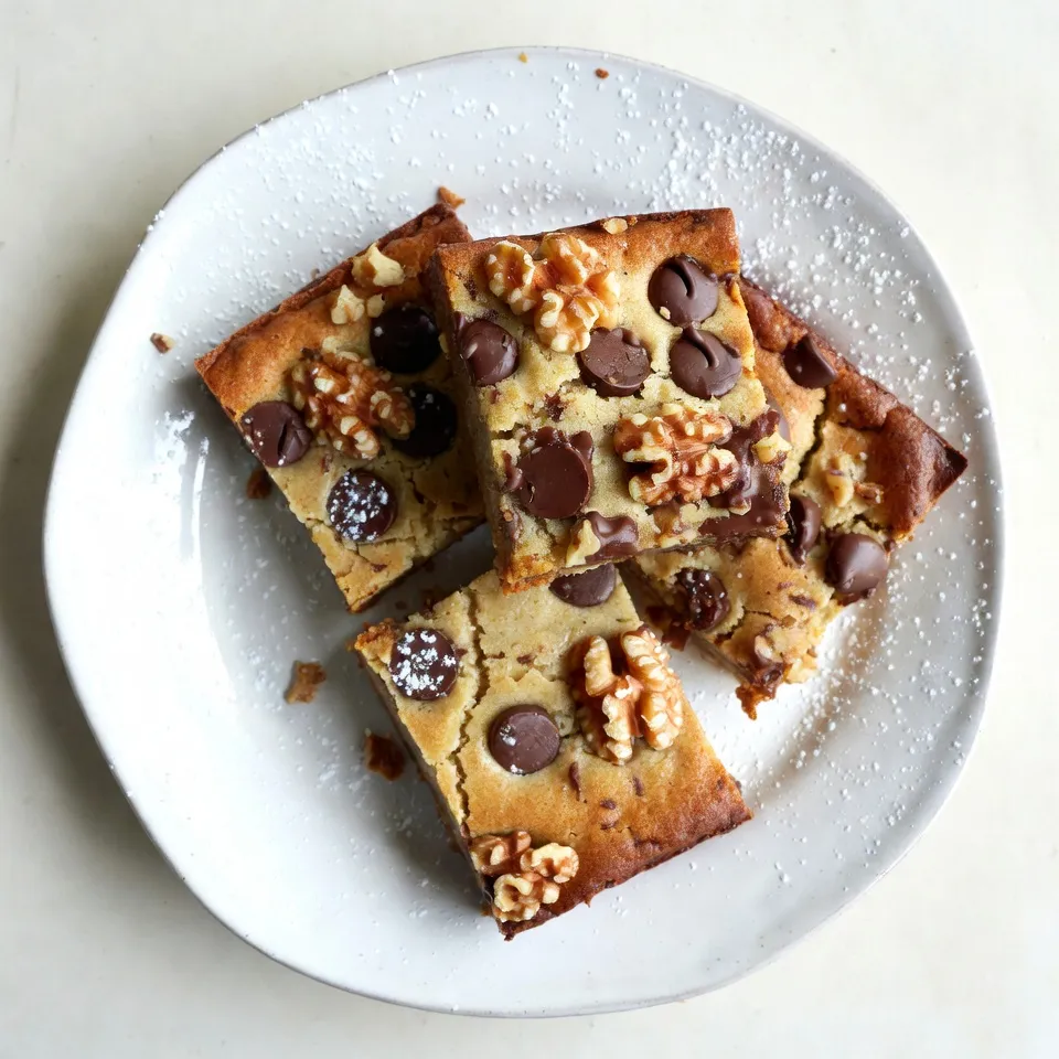 Chocolate Chip Banana Bread Blondies Easy Baked Treat