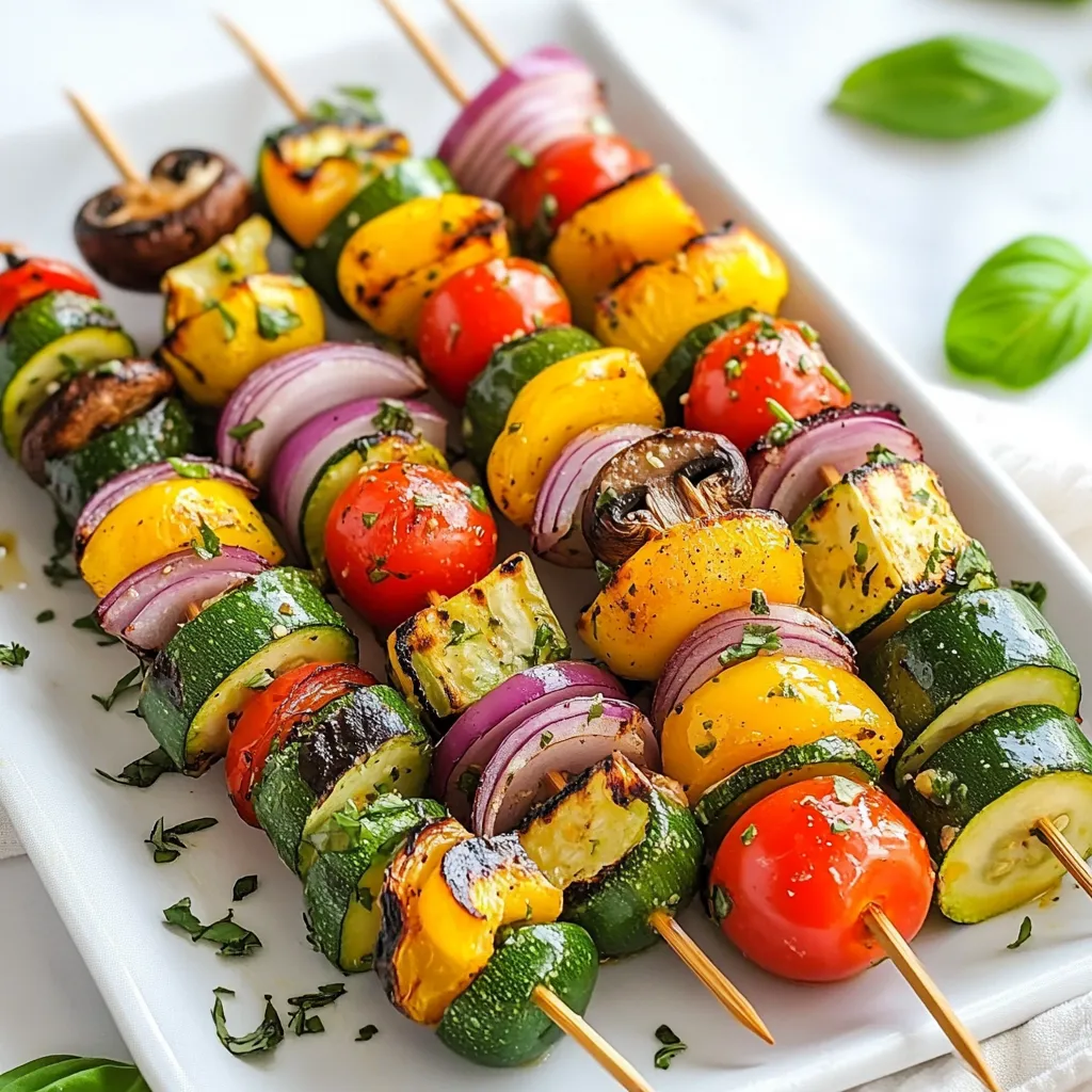 Herb Grilled Vegetable Skewers Tasty and Simple Dish