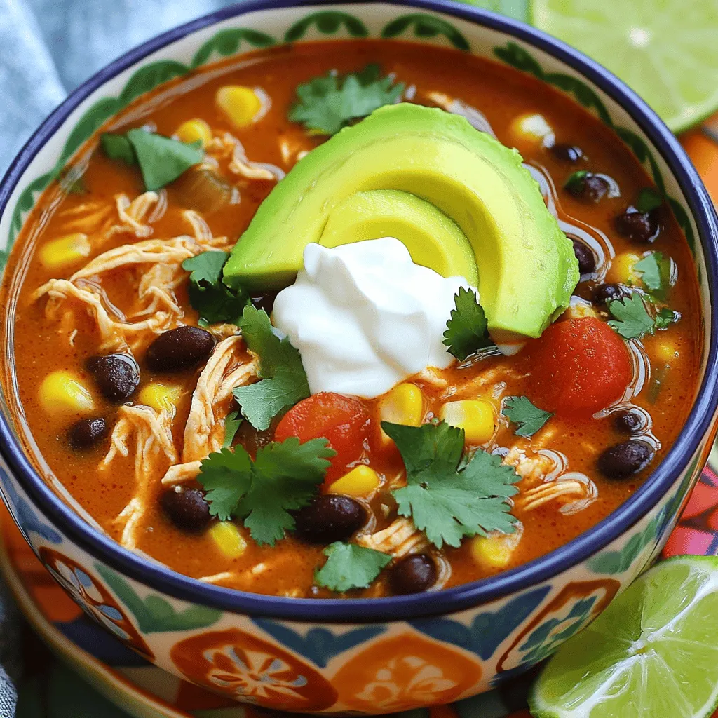 Flavorful Slow Cooker Chicken Enchilada Soup Recipe