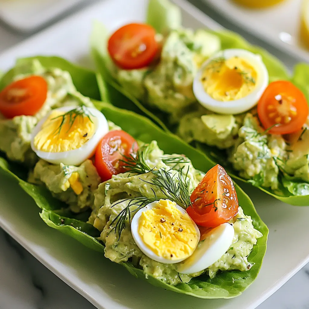 Savory Avocado Egg Salad Lettuce Wraps Recipe