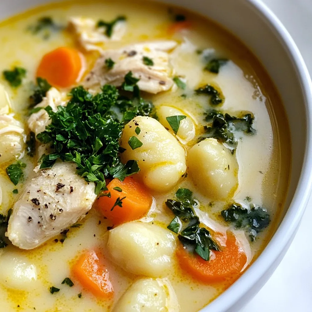 Creamy Herb Chicken Gnocchi Soup Satisfying Comfort Meal