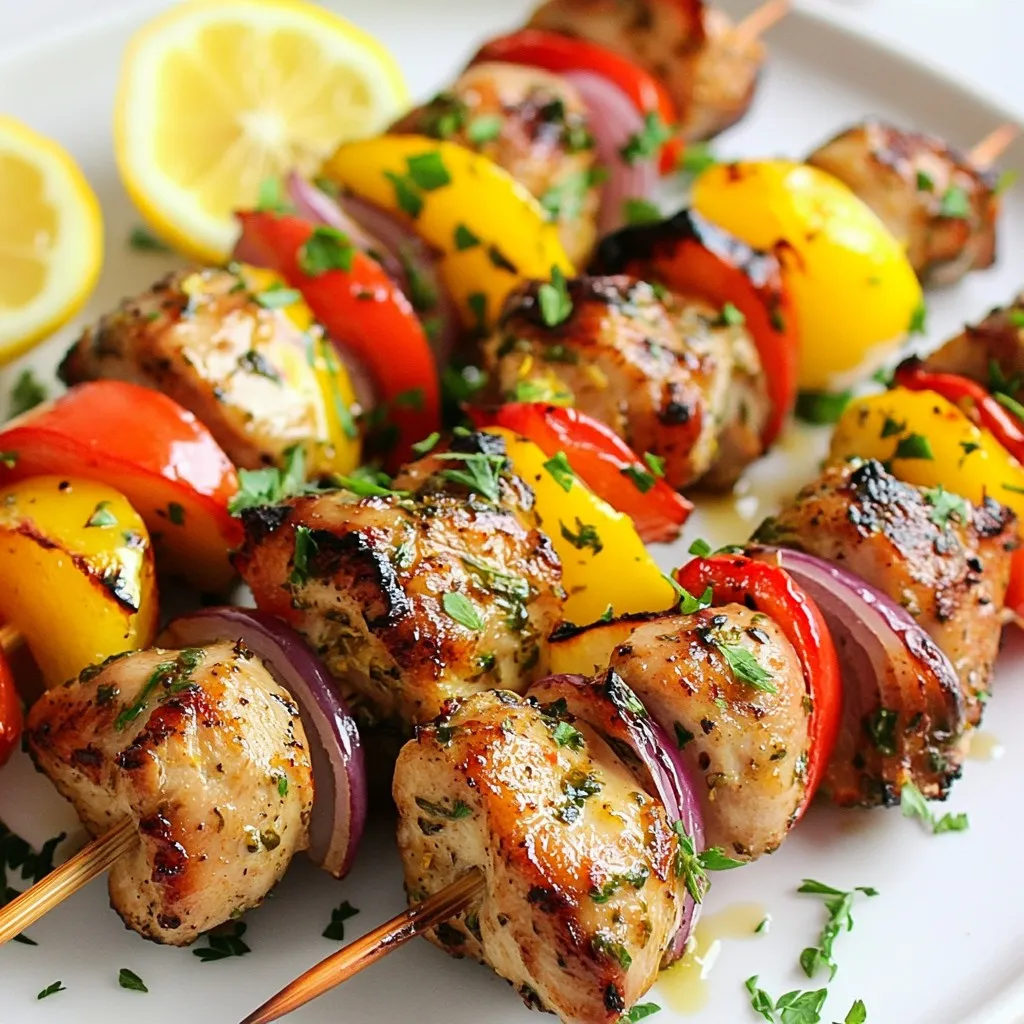 Greek Lemon Chicken Kebabs for Flavorful Grilling
