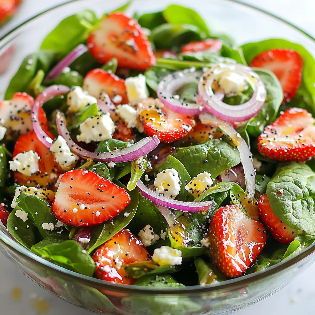 Strawberry Spinach Poppy Seed Salad Fresh and Flavorful