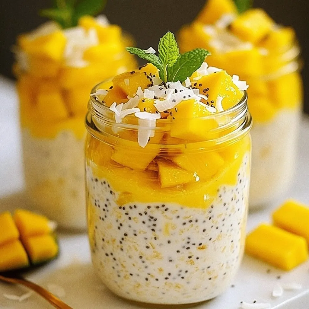 Mango Coconut Overnight Oats Simple and Tasty Recipe