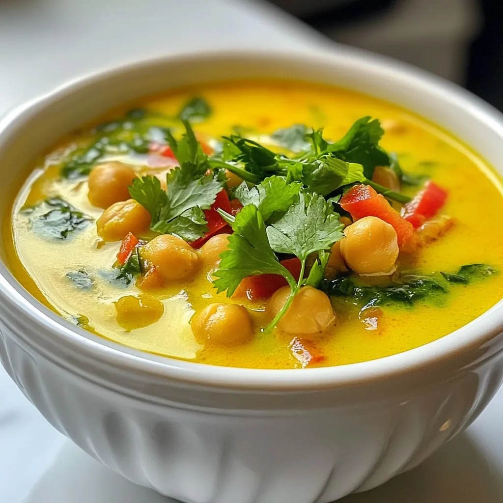 Coconut Curry Chickpea Soup Flavorful and Simple Recipe