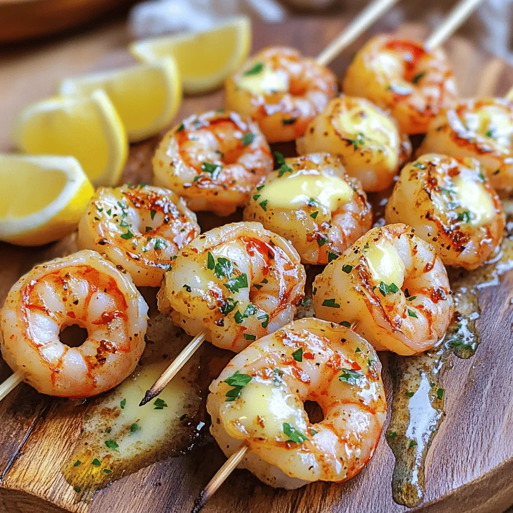 Air Fryer Crispy Garlic Butter Shrimp Skewers Recipe