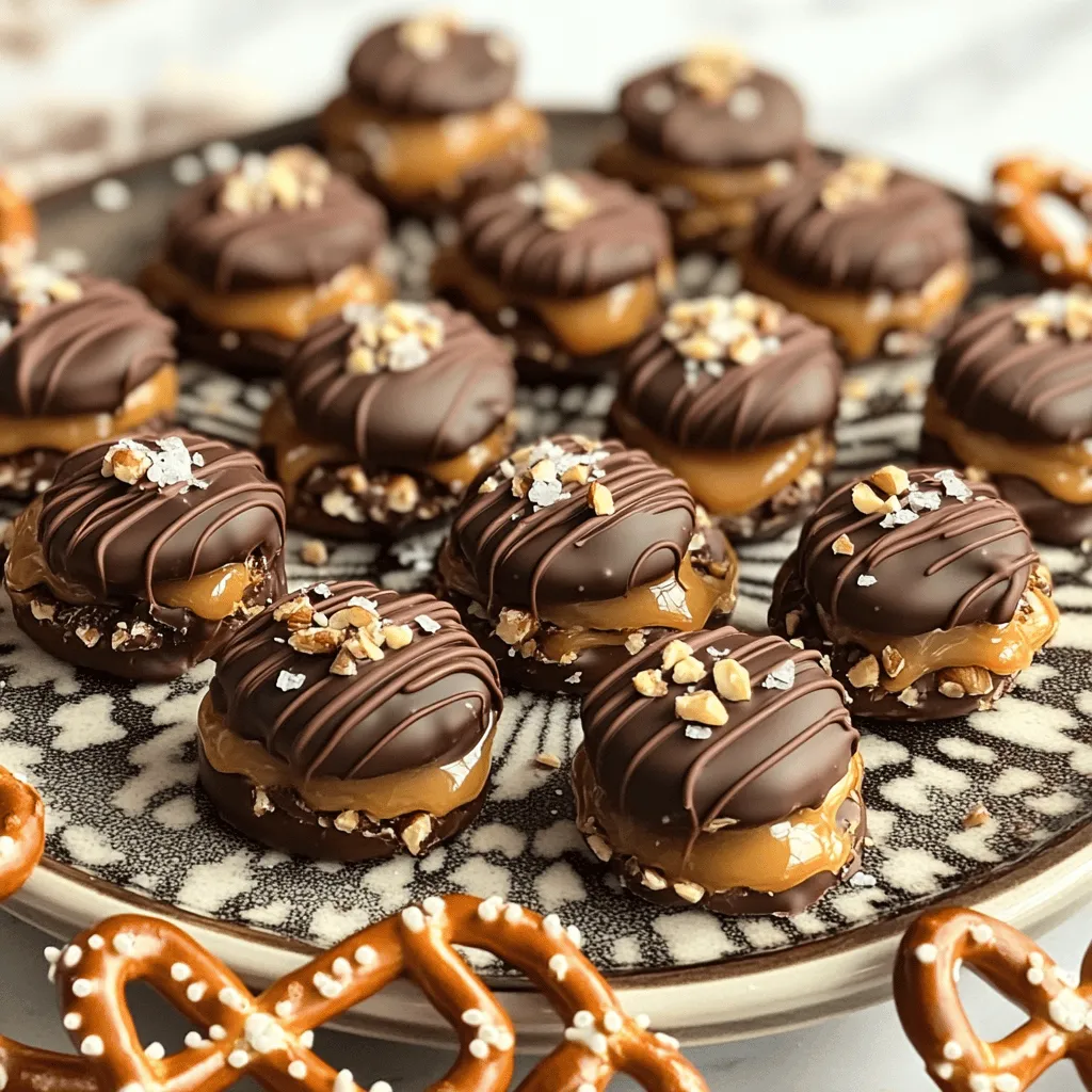 Chocolate Caramel Pretzel Bites No Bake Delight