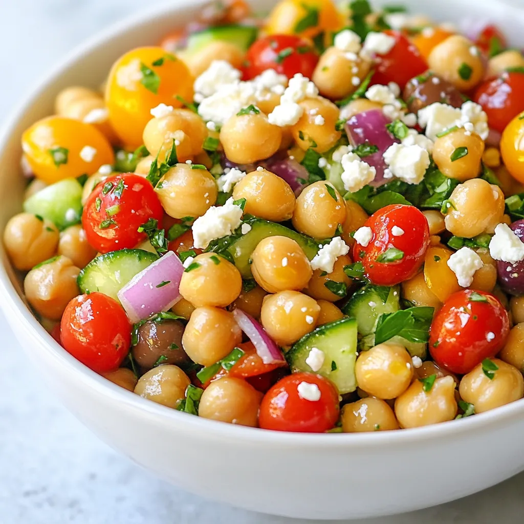 Mediterranean Chickpea Salad Fresh and Flavorful Mix