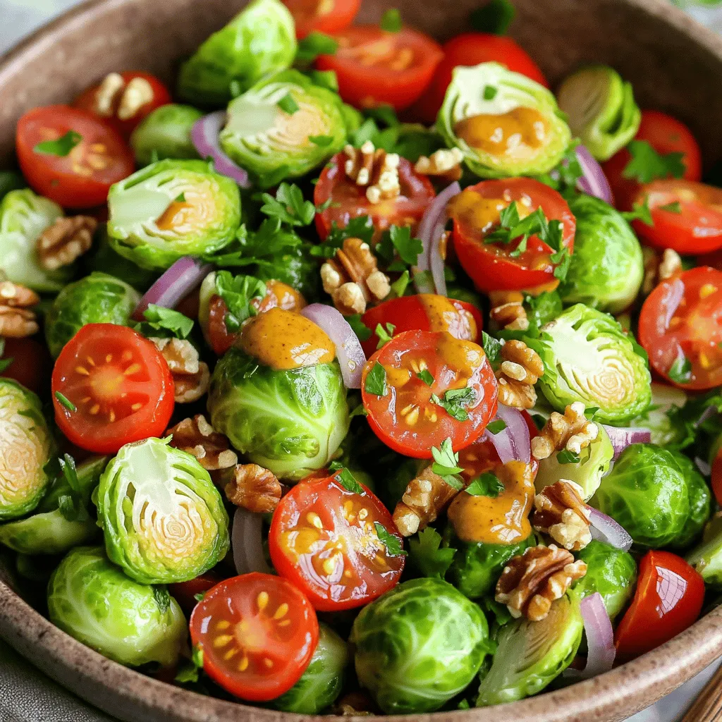 Honey Mustard Brussels Sprout Salad Fresh and Crisp Dish