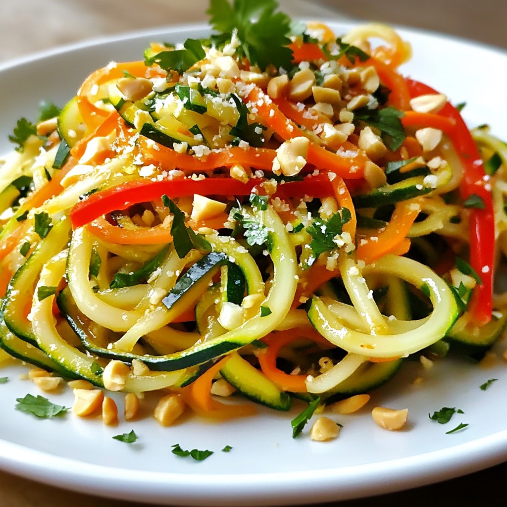 Healthy Noodles Zucchini Noodle Pad Thai Delight