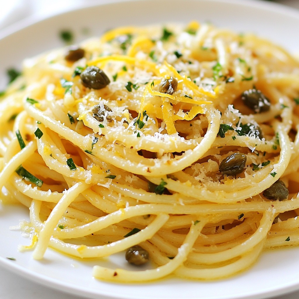 Quick Pasta Recipes Lemon Caper Bucatini Delight