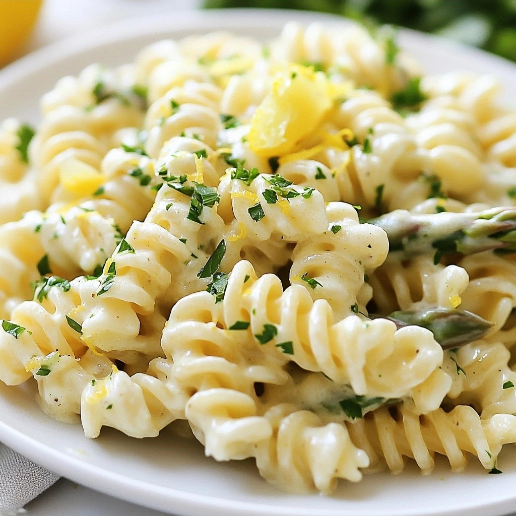 Quick Pasta Recipes Creamy Lemon Asparagus Rotini