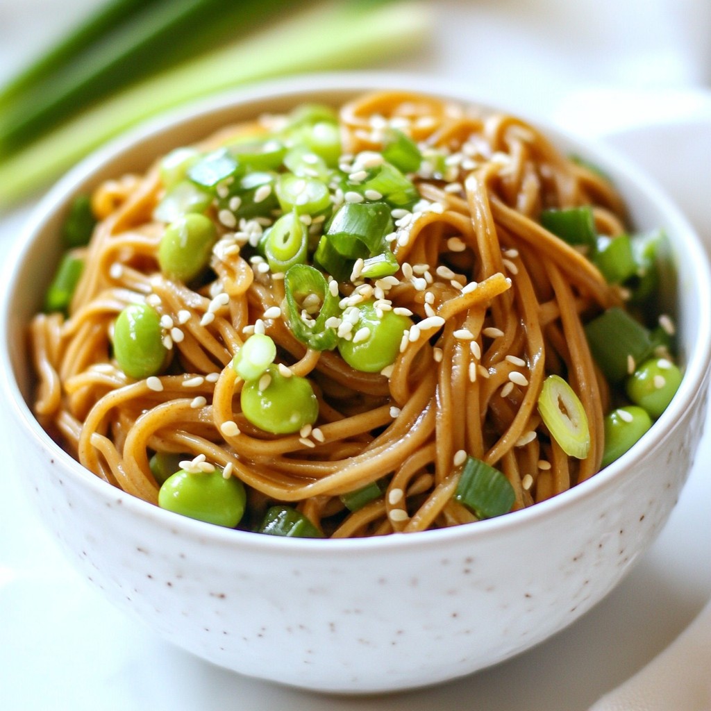 Hearty Noodle Dishes Spicy Sesame Soba with Edamame