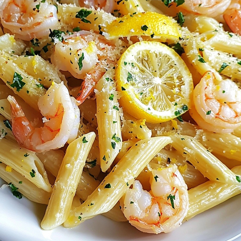 Quick Pasta Recipes Lemon and Herb Shrimp Penne Delight