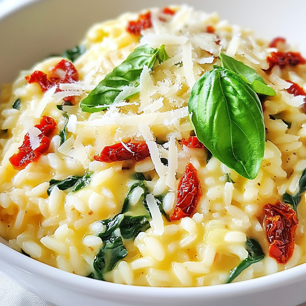 Quick Pasta Recipes Sun-Dried Tomato and Spinach Risotto
