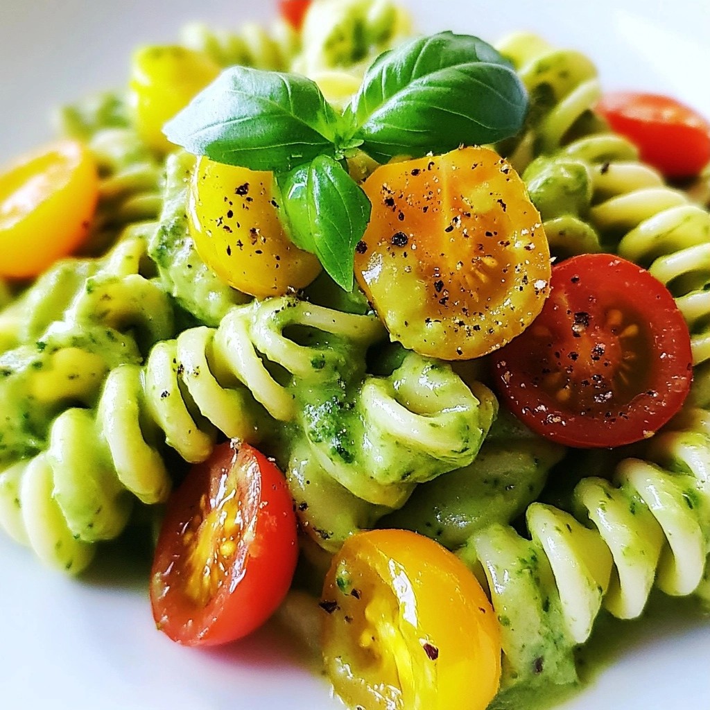 Quick Pasta Recipes Creamy Avocado Basil Delight