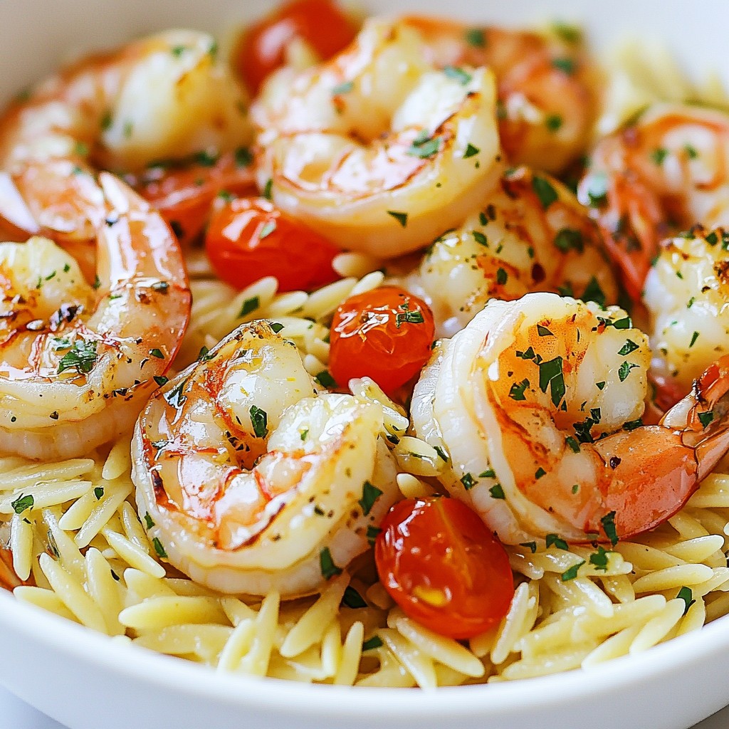 One-Pan Meals Garlic Butter Shrimp Orzo Delight