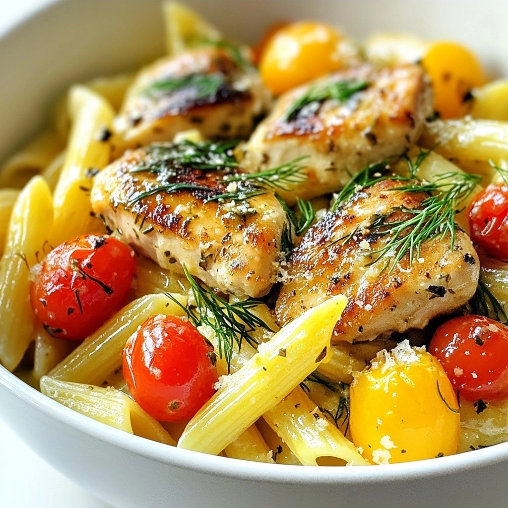 One-Pan Meals Lemon Dill Chicken Pasta Delight
