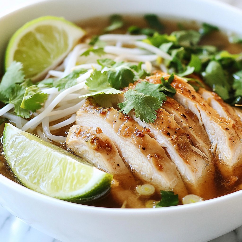 Hearty Noodle Dishes Ginger Lime Chicken Pho Recipe