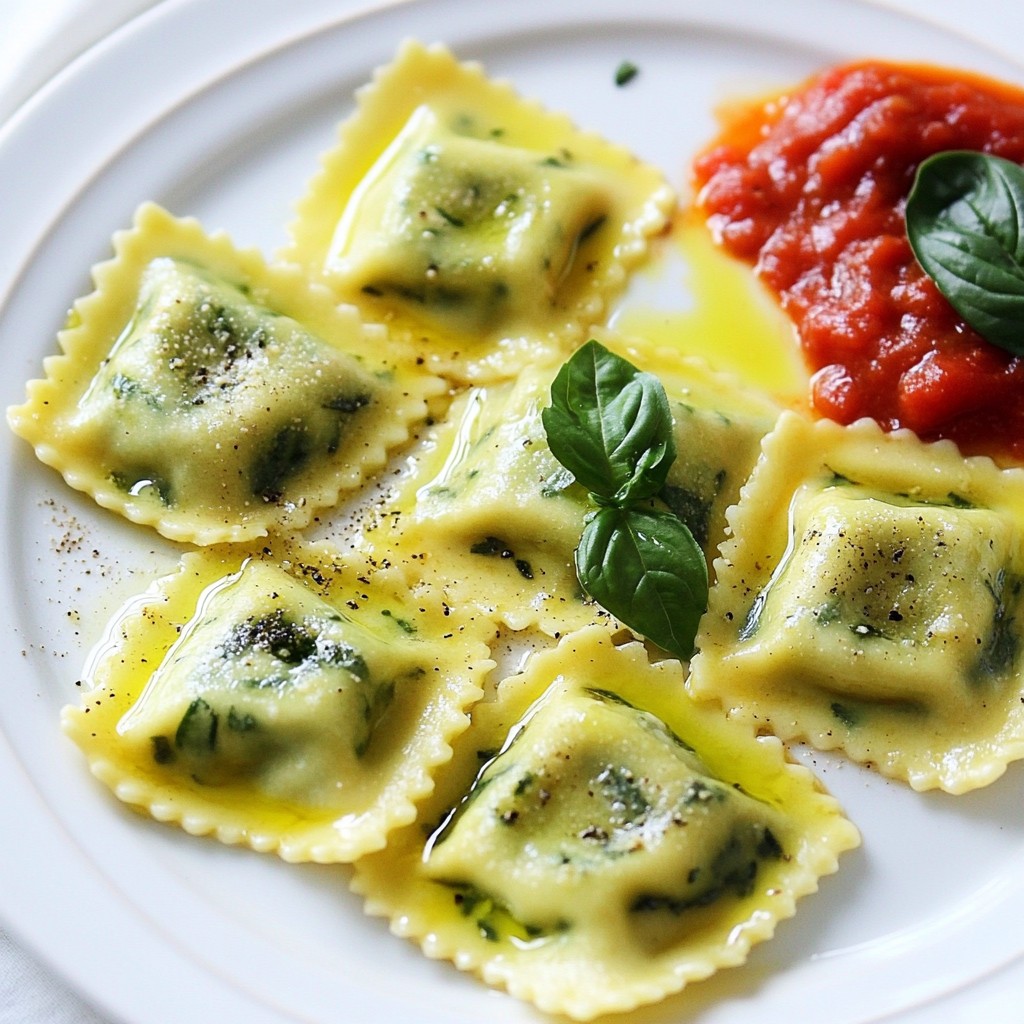 Quick Pasta Recipes Spinach Ricotta Ravioli Delight