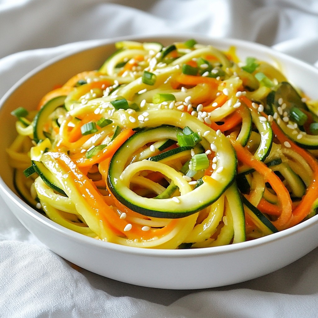 Healthy Noodles Carrot and Ginger Zoodles Recipe