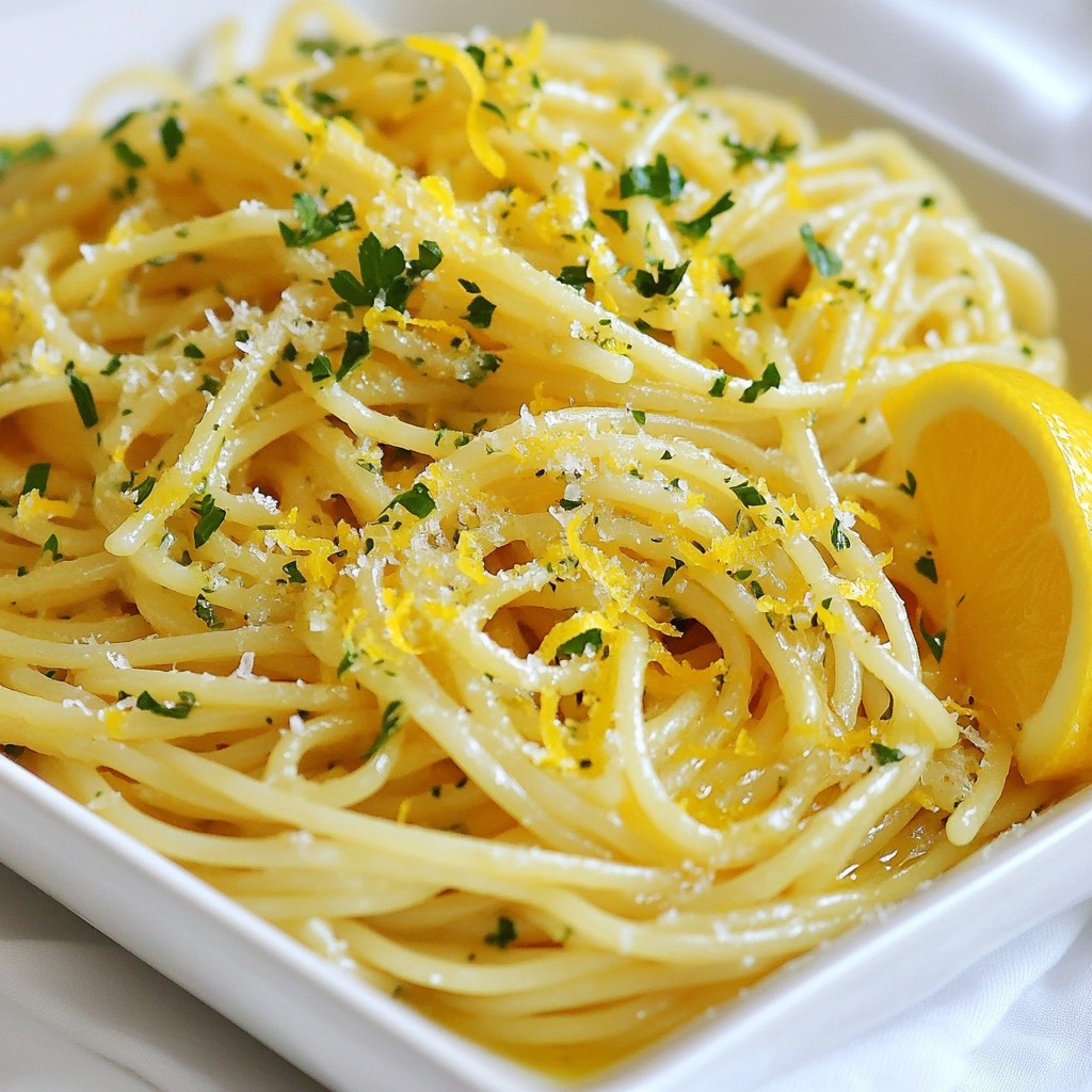 Quick Pasta Spaghetti with Lemon and Herbs Delight